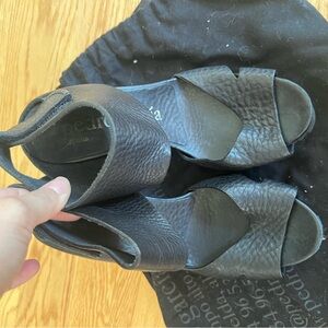 Pedro Garcia Penny Black Leather Heels 37